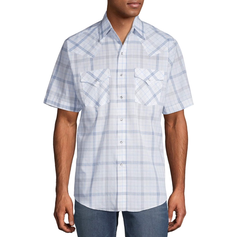 Plains Western Wear - Plains Men's and Big Men's Short Sleeve Plaid ...