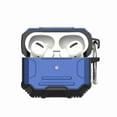 thumbnail image 3 of Case for Apple AirPods 3 (2021) Full-Body Rugged ShockProof Hybrid With Metal Hook Carabiner Heavy Duty Armor Cover for Airpods 3rd Generation by Xpm - Blue, 3 of 6