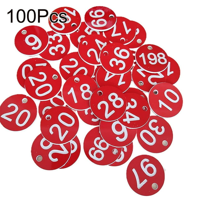 100 Pcs Étiquettes de Ruche Imperméables Identification Rondes 1-100 Marques Numérotées Étiquettes Fournitures d'Apiculture