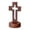 Round bottom, variant on AOOOWER Minimalists Catholic Wood Hollow Standing Crosses Ornament with Base for Prayer Corner and Sacred Area Decors