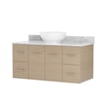 thumbnail image 2 of Mia 48 Inch Oak Console Floating Vanity with Vessel Sink - Light Oak, 2 of 2