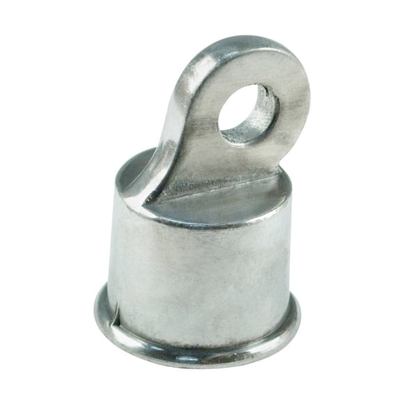 Extremo de raíl Yardlink de aluminio plateado de 7,1 cm de alto