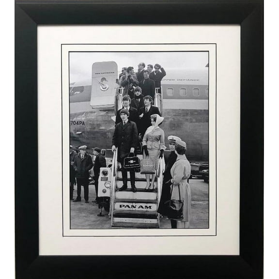 The Beatles Collection "First Trip to America" 1964 Framed Poster Generic