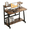 Frame:Black/Board:Rural Brown, variant on HDOFM 39.4 Inch Small Computer Desk for Small Space, Rolling Office Desk with Monitor Stand, Student Study Writing Desk for Bedroom