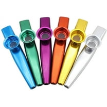 SUNYOK Kazoos Musical Instruments,6 Different Colors of Metal Kazoos for Kids Guitar, Ukulele, Violin, Piano Keyboard