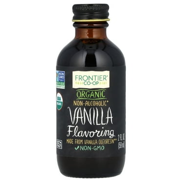 Frontier Co-op Organic Vanilla Flavoring, Non-Alcoholic, 2 fl oz (59 ml)