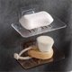 thumbnail image 4 of Single Layer Self Adhesive Soap Dish Accessories Bathroom Kitchen Balcony Wall Mounted Drainboard Storage Basket, 4 of 4