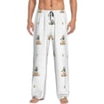 thumbnail image 2 of Goofa Rabbit Blowing Dandelions Printed Soft Pajama Pants for Men, Wide Leg Comfy Casual Lounge Yoga Pants-Medium, 2 of 9
