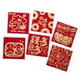 thumbnail image 2 of KLKCMS 6x Enveloppes Rouges Chinoises Enveloppes d'Argent Hong Bao pour Fête Mariage Anniversaires A, 2 of 9