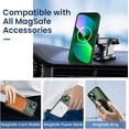 thumbnail image 3 of for iPhone 13 / iPhone 14 Magnetic Case, iPhone 13 Case with Built in Magnets, Clear Hard PC Back Cover + Soft TPU Frame Slim Protective Bumper Case for iPhone 13 & iPhone 14 6.1" - Alpine Green, 3 of 18