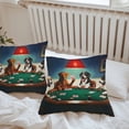 thumbnail image 5 of Abstract Animal Outdoor Pillow Covers Pack of 2 Dog In The Room Playing Poker Games Waterproof Throw Pillow Covers Decorative Cushion Cases for Patio Garden Tent Balcony Couch 20x20 inch, 5 of 8