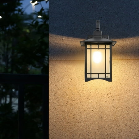 

Retro Outdoor Exterior Wall Mounted Light Fixture Metal Porch Patio Lantern Lamp Sconce