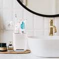 thumbnail image 2 of Toothbrush Holder with Anti-Slip Bottom 3 Slots Electric Toothbrush and Toothpaste Holder for Bathroom, Made of PP and Abs Plastic Toothbrush Caddy Detachable for Easy Cleaning(Grey), 2 of 5