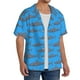 thumbnail image 2 of Fotbe Cute Shark Camisa Estampada de Manga Corta para Hombre, Casual de Verano, Estilo Playero, Sin Arrugas-Large, 2 of 5