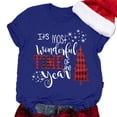 thumbnail image 5 of Lroveb Christmas Shirts for Women It's The Most Wonderful Time Of Year Letter Print Crew Neck Short Sleeve T Shirt Top Graphic T Shirts, 5 of 5
