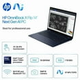 thumbnail image 2 of HP OmniBook X Flip 2-in-1 Copilot+ AI PC Laptop, 14" 2K 1920 x 1200 IPS Touchscreen, Intel 8-Core Ultra 7 256V, 5MP IR Webcam, Backlit KB, Stylus Pen, Win11 Pro (16GB DDR5 RAM/2TB SSD), 2 of 5