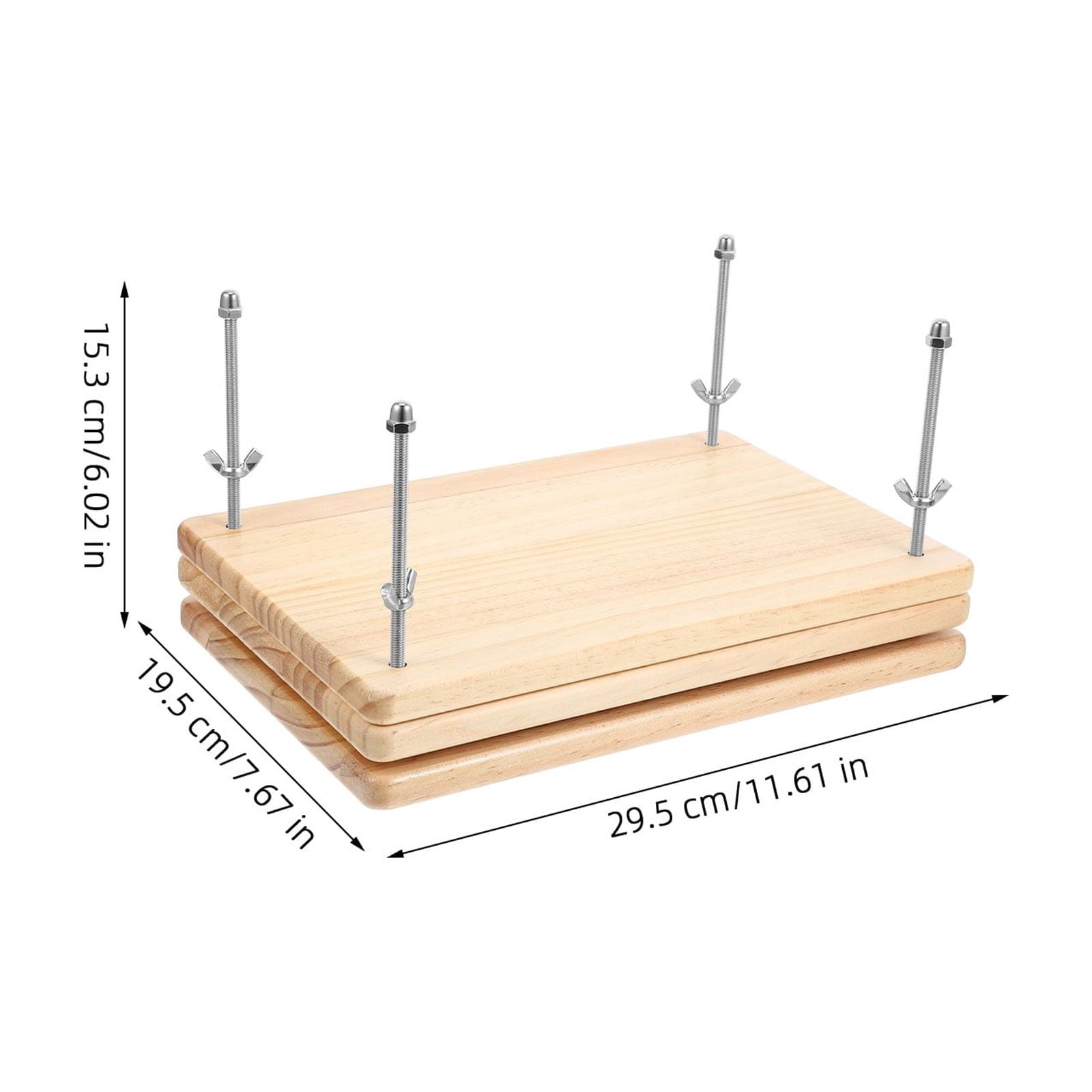 Mobestech Khaki Wooden Book Binding Press Tool for Binding and Pressing Manual Paper Press Machine 16.5x11.8 Inches