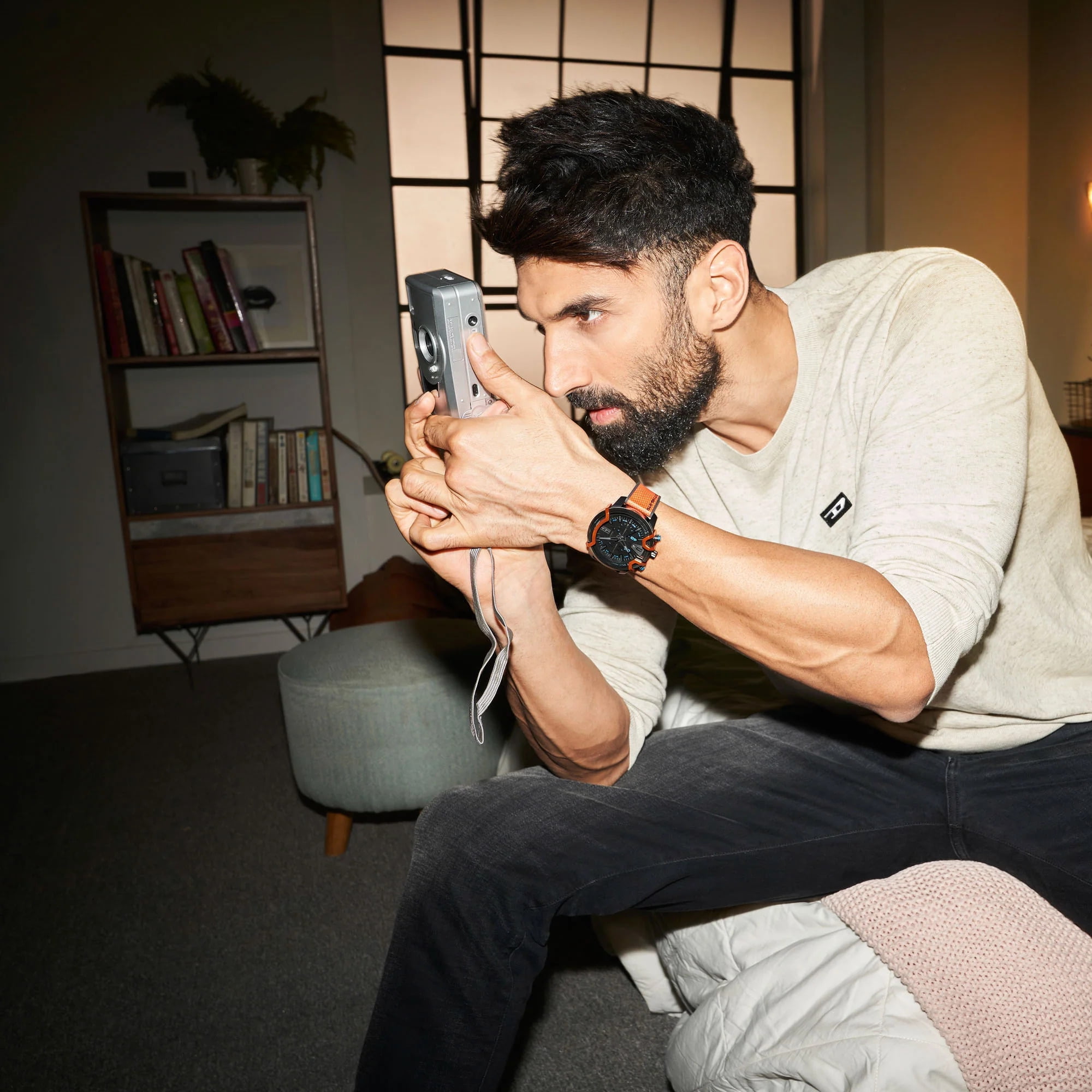 Diesel Men's Griffed Black Dial Watch DZ4562