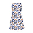 thumbnail image 5 of Yteetum Women's Summer Dresses Oversized V Neck Sleeveless A Line Mini Dress Sundress Casual Floral Printed Loose Fits Lightwieght Comfy Travel Vacation Dresses, 5 of 6