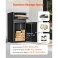 thumbnail image 4 of KFFKFF Secure Outdoor Parcel Delivery Box, 35.8 in Mailbox with Lock, Durable Steel Drop Box Featuring Anti-Theft and Weather-Resistant Design, Ideal for Home or Office Use, Black, 4 of 9