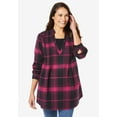 thumbnail image 3 of Woman Within Plus Size Flannel Tunic With Layered Look, 3 of 6