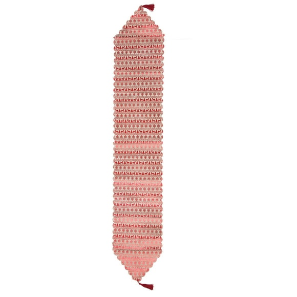 Camino de mesa navideño, elegante camino de mesa navideño, camino de mesa rojo, diseño exquisito