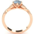 thumbnail image 3 of Celtic Trinity Knot Aquamarine Engagement Ring In 14k Rose Gold, 3 of 6
