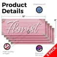 thumbnail image 2 of Florist Vinyl Decal 5 Pack of 12 Inch x 5 Inch Weatherproof Heavy-Duty Adhesive Backing | Fresh Flowers, Custom Arrangements, Professional Service | Made in USA, 2 of 6