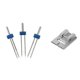 thumbnail image 3 of Paquete de 6 agujas dobles gemelas para costura arrugada con 2 prensatelas de 9 ranuras para accesorios de máquina de coser 5FM, 3 of 4