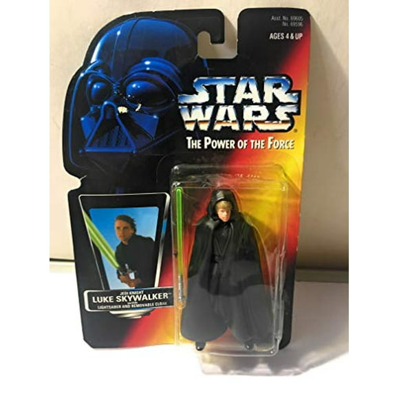 Star Wars la Puissance de la Force 3.75" Figurine Jedi Chevalier Luke Skywalker avec Sabre Laser et Cape Amovible (Paquet Trilingue)