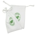 thumbnail image 2 of Hungary Fabric Pouch Set of 2, Grunge Vintage Rubber Stamp with the Name and Map Magyarorszag Tourist Europe, Drawstring Bag for Toiletries Masks and Favors, 9" x 6", Green and White, by Ambesonne, 2 of 2