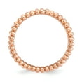 thumbnail image 2 of 925 Sterling Silver Pink Plate Wave Stackable Ring Curved, 2 of 7