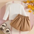 thumbnail image 4 of HCNTES Baby Girl Clothes Winter Toddler Baby Girl Outfits Long Sleeved Round Neckline Cute Applique Long Sleeved Top Fabric Applique Shorts Set 2PCS, 4 of 7