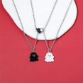 thumbnail image 2 of 2Pcs Lovely Magnetic Love Heart Ghost Pendant Necklace Set for Women Men Best Friend Enamel Mutual Attract Magnet Couple Matching Necklace Jewelry Birthday Gift, 2 of 4