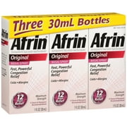 Afrin® Original Nasal Decongestant Nasal Spray 3-30mL Bottles
