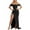 Black, variant on Elegant Formal Evening Gown Off Shoulder Backless Slit Long Dress With High Side Split Satin Wedding Dress Thigh Slit Dresses Formal Dress Wear