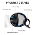 thumbnail image 4 of Hanukkah Set of 2pcs PU Leather Round Suitcase Tags with Privacy Cover and Name ID Tag - Ideal for Travel Luggage, Handbags, Backpacks, School Bags, 4 of 6