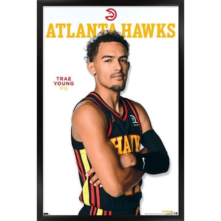 NBA Atlanta Hawks – Trae Young Feature Series 23 Wall Poster 14.725 x 22.375 Framed