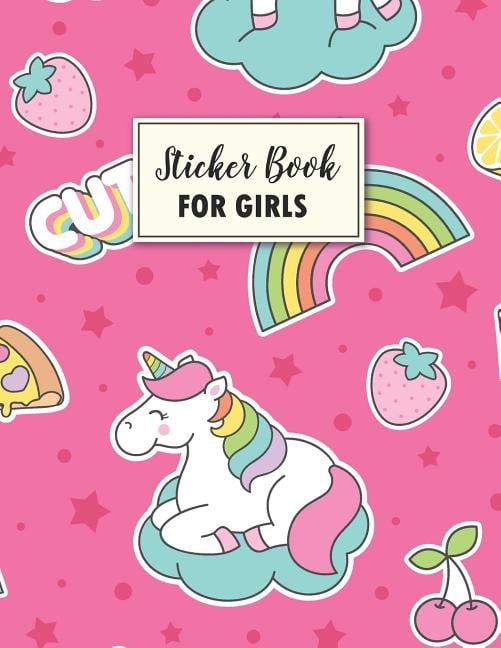 Sticker Book for Girls Unicorn Blank Sticker Book for Kids 8.5x11
