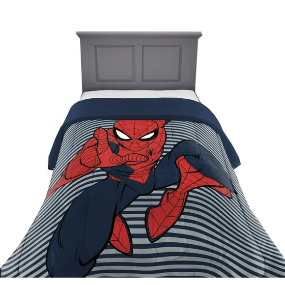 Marvel Spider-Man 'Stripes' Twin/Full Reversible Comforter, 100% Polyester