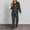 Black, variant on Aueoeo Pajamas For Women Silk Soft Sleepwear Long Sleeve Button -Down Pjs Satin Top And Long 2 Piece Loungewear Set Black S