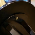 thumbnail image 3 of JTH LUXE Verona 22" Contemporary Glam Round Accent Side Table, Espresso Black Birchwood & Veneer, 3 of 5