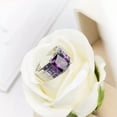 thumbnail image 5 of Square Cut Purple Cz Wedding Bands Women's 925 Silver Engagement Ring Size 6-10, 5 of 5