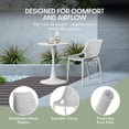 thumbnail image 5 of WestinTrends Playa Outdoor Stackable Modern Plastic Dining Chairs (Set of 2), Gray, 5 of 13