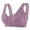 Purple, variant on Bigersell Halter Bra Front Snap Closure V-Neck Wire-Free Bra Support Women Supportive Sports Bras Balconette Bra Style R-26 Basic Bra Strap Nylon Full-Coverage Bra Everyday Bras Underwear Pink XL