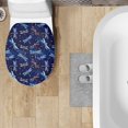 thumbnail image 4 of ZIATUBLE Galaxy Dragonfly Toilet Lid Seat Cover Elongated Toilet Seat Covers for Bathroom Oval Toilet Lid Covers Decorative Toilet Seat Covers Lids Fits Most Toilet Lids, 4 of 6