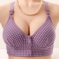 thumbnail image 4 of iHPH7 Front Closure Bras for Women Bras for Seniors Everyday Sleep Bras Padded Bras for Women Front Clasp Front Clasp Bralette Front Button Breathable Bras for Women Purple 40, 4 of 9