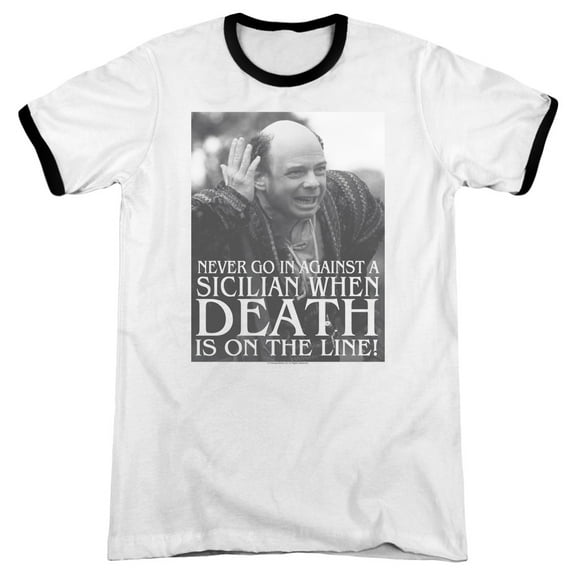 Princess Bride Sicilian Adult Ringer T-Shirt White Black