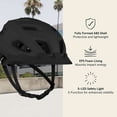 thumbnail image 2 of Retrospec Lennon Casco de bicicleta con luz de seguridad LED Esfera ajustable y visera extraíble - Casco de bicicleta ajustable para hombres y mujeres adultos - Negro mate Talla única, 2 of 6