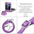 thumbnail image 4 of for Samsung Galaxy Z Flip5 Wallet Case with Card Holder, Luxury PU Leather Protective Cover Removable Adjustable Shoulder Neck Strap Case for Samsung Galaxy Z Flip 5 Crossbody Purple, 4 of 16